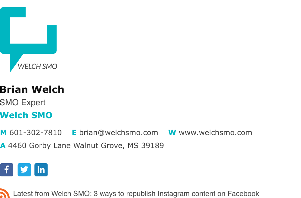 Brian Welch SMO expert contact information.