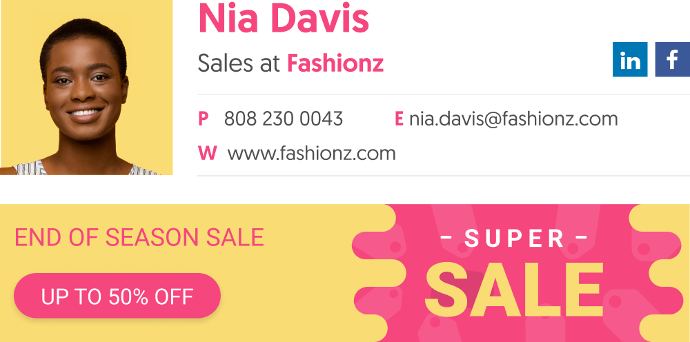 Fashion store sale, up to 50% off.