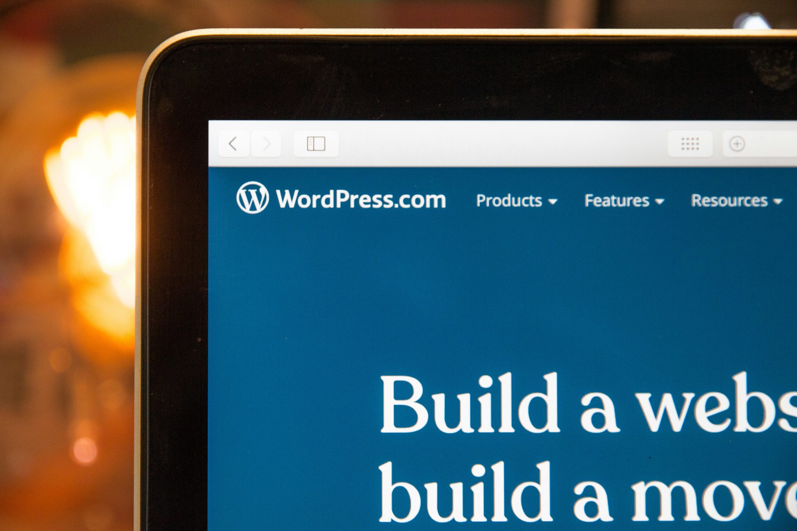 turned-on monitor. Finding the best website builder for small business