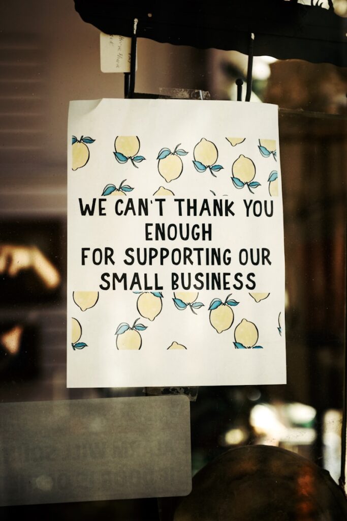 Thanks for supporting local businesses